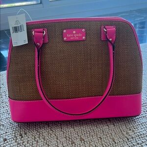 NWT Kate Spade Pink Rattan Women's Bag